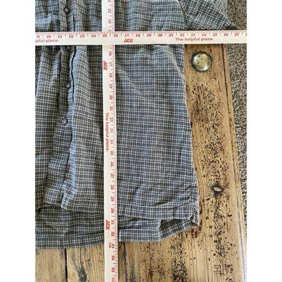 North West‎ Blue Mens Brown Shirt L short sleeve button up collared 100% cotton - Picture 6 of 6